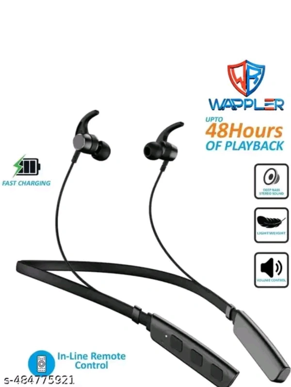 Pear Neckband Premium Quality Pear 2 Years Warranty - Black, FREE