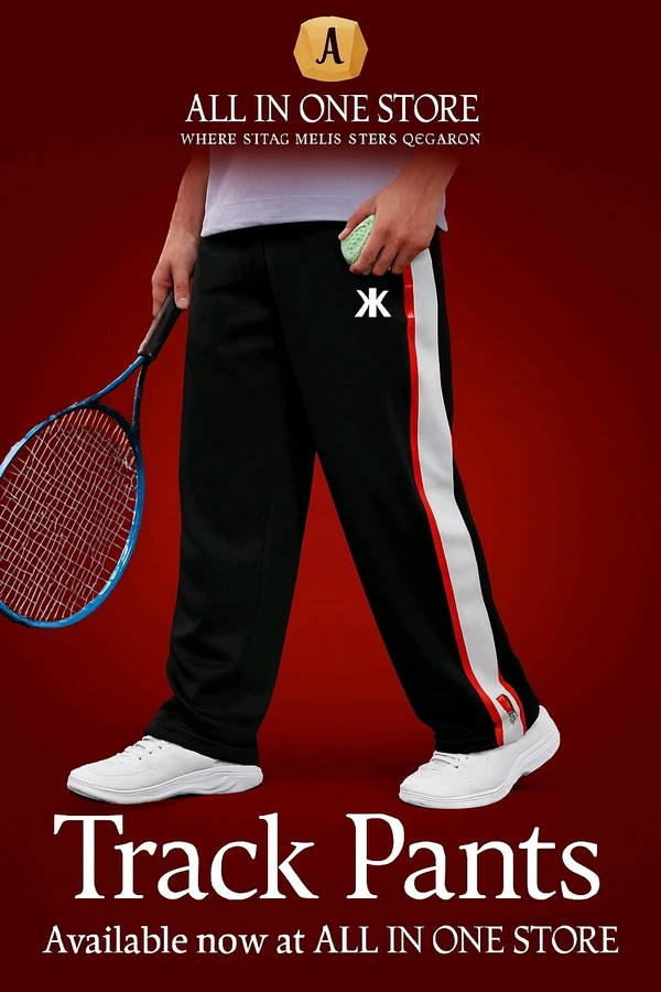 "Step up your game in style. 🖤🔥 Premium Track Pants now available at ALL IN ONE STORE – designed for comfort, performance, and everyday fashion."
