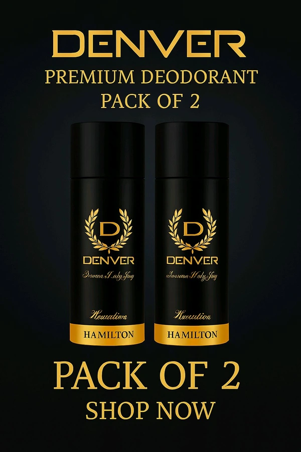 "Denver Hamilton Premium Deodorant Body Spray – Pack of 2 (Luxury Fragrance for Men)"
