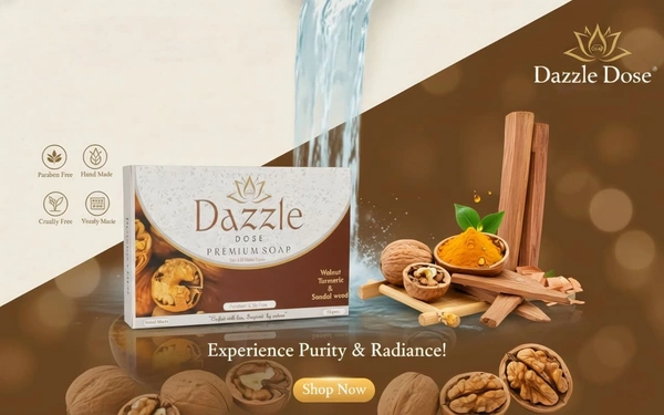 Dazzle Dose Walnut, Turmeric and Sandalwood Soap