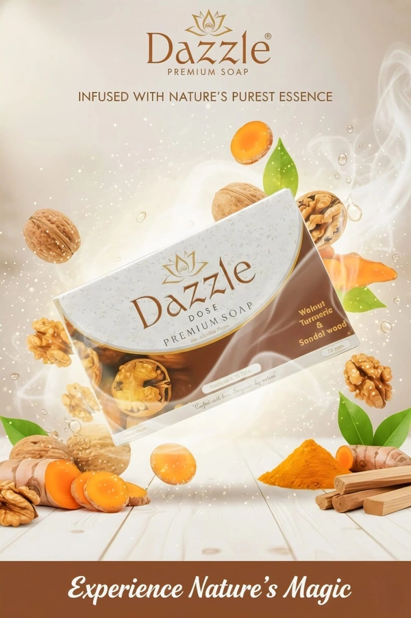 Dazzle Dose Walnut, Turmeric and Sandalwood Soap