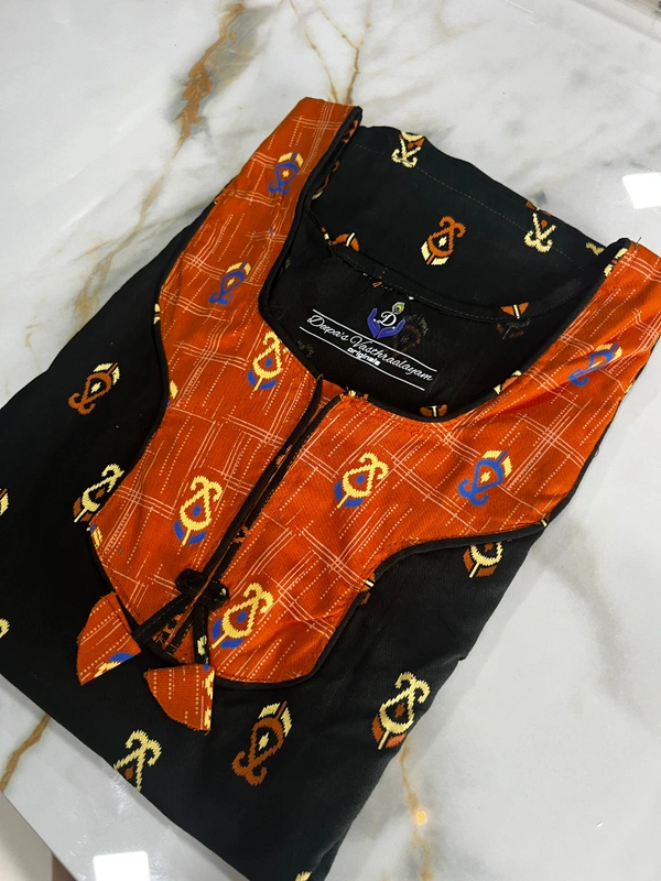 Deepa's Vasthraalayam 100% Pure Cotton Women�s Nighty - Free size, Orange