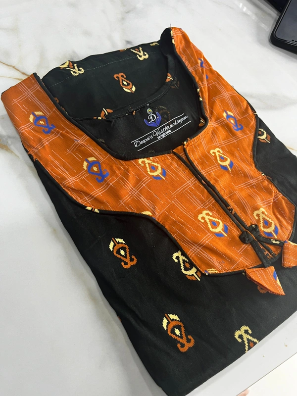 Deepa's Vasthraalayam 100% Pure Cotton Women�s Nighty - Free size, Orange