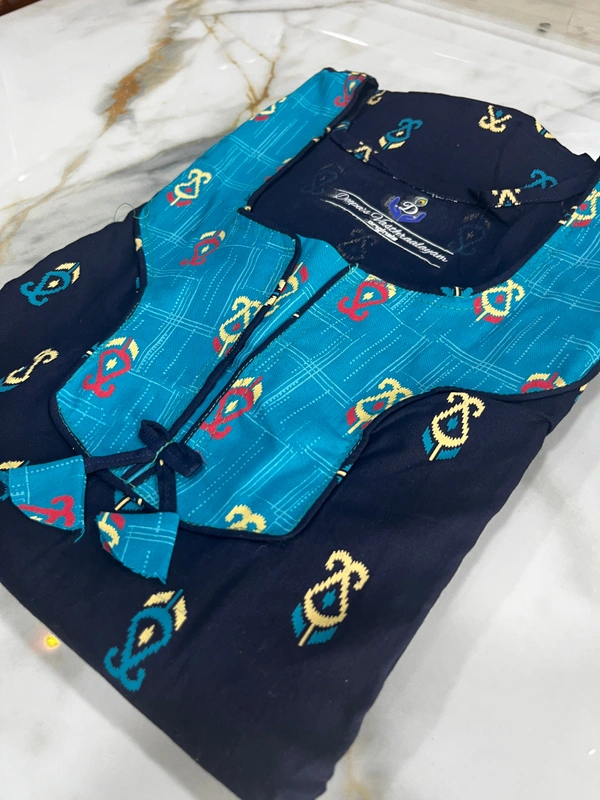 Deepa's Vasthraalayam 100% Pure Cotton Women�s Nighty (Blue) - Free size, Blue