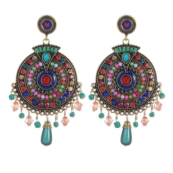 Deepa's Vasthraalayam Jewellery Multi-Color Earrings for Girls and Women - Multicolour