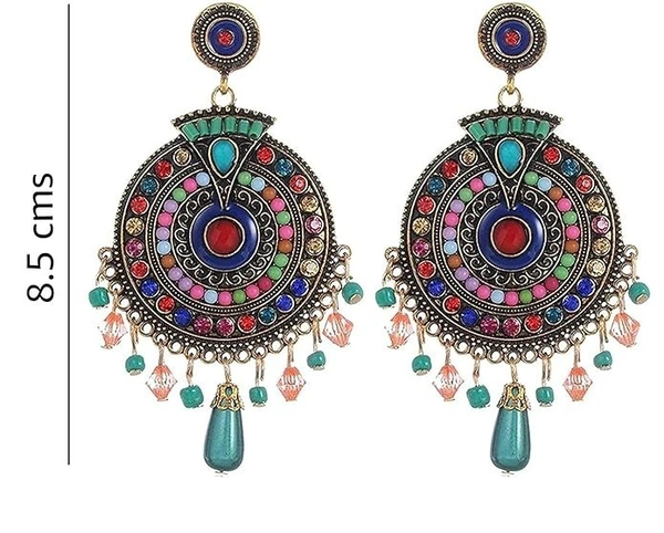 Deepa's Vasthraalayam Jewellery Multi-Color Earrings for Girls and Women - Multicolour