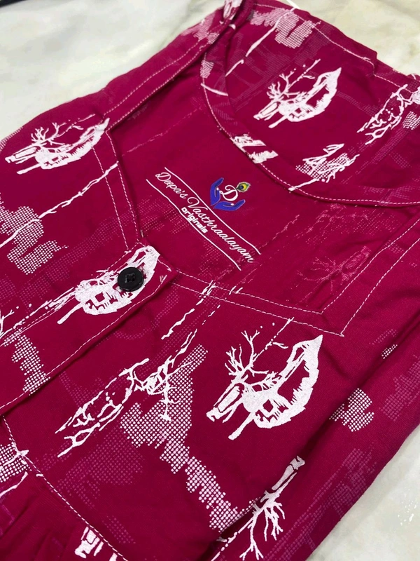 Deepa’s Vasthraalayam Deepa's Vasthraalayam 100% Cotton Nighty  - Free Size