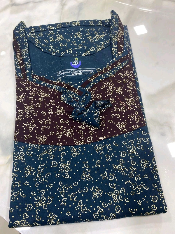 Deepa's Vasthraalayam 100% Cotton Nighty  - Free Size