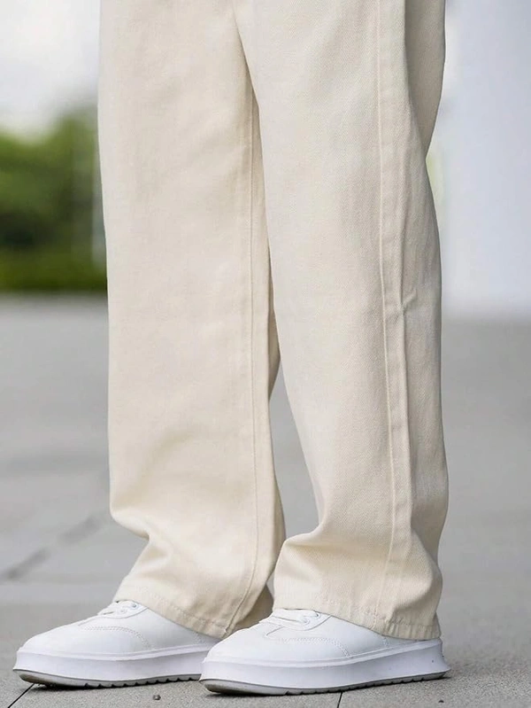 Deepa's Vasthraalayam Jeans for Men - 32, Cream