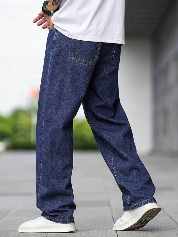 Deepa's Vasthraalayam Men's Regular Fit Mid Rise Jeans(Dark Blue) - 32, Dark Blue