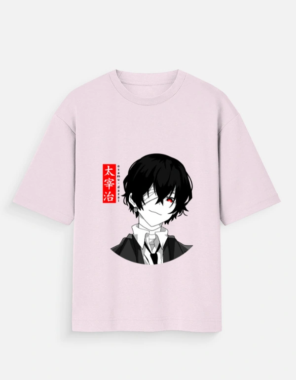 Deepa's Vasthraalayam Osamu Dazai Oversized Tshirt (Premium) - L, Pink