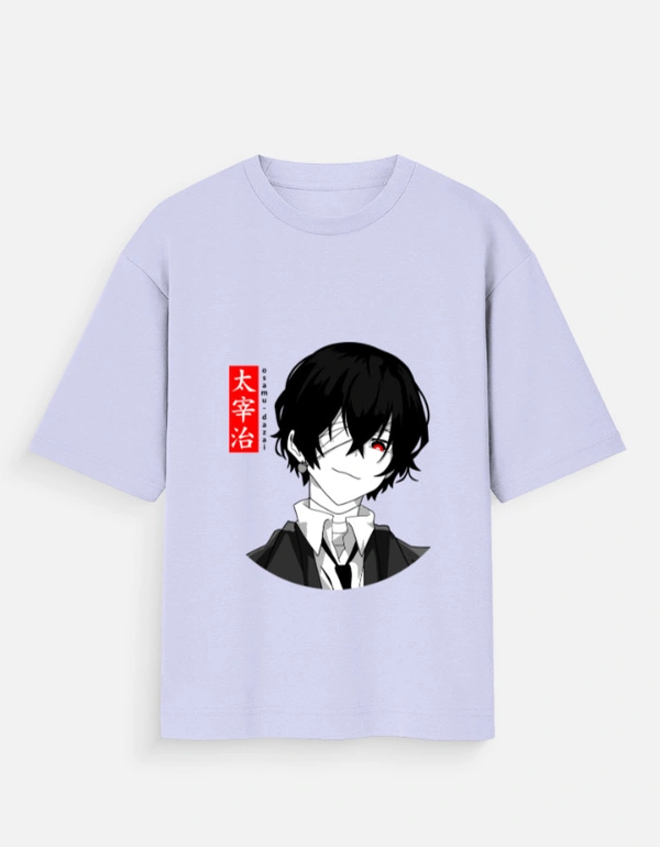 Deepa's Vasthraalayam Osamu Dazai Oversized Tshirt (Premium) - XS, Lavender