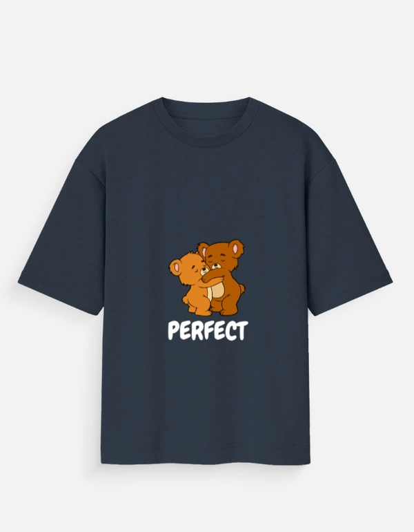 Deepa's Vasthraalayam Prefect Oversized Tshirt (Premium) - XS, Navy Blue