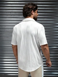 Deepa's Vasthraalayam Stylish Slim Fit Shirt for Men (White) - S, White