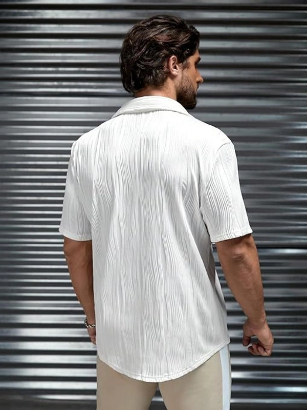 Deepa's Vasthraalayam Stylish Slim Fit Shirt for Men (White) - S, White