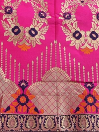Deepa's Vasthraalayam Women's Jacquard Semi-Stitched Lehenga choli - Semi Stitched, Pink