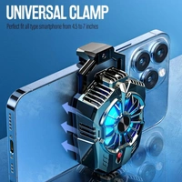 X20 Phone Cooler Fan with RGB Lights Dual Speed Gaming Mobile Radiator with Semiconductor Cooling for Phone & Android Smartphones (4.5–7 Inch) Ultra Quiet, Clamp Mount, Plug & Play.
