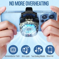 X20 Phone Cooler Fan with RGB Lights Dual Speed Gaming Mobile Radiator with Semiconductor Cooling for Phone & Android Smartphones (4.5–7 Inch) Ultra Quiet, Clamp Mount, Plug & Play.