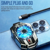 X20 Phone Cooler Fan with RGB Lights Dual Speed Gaming Mobile Radiator with Semiconductor Cooling for Phone & Android Smartphones (4.5–7 Inch) Ultra Quiet, Clamp Mount, Plug & Play.