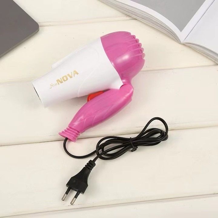 Nova NV‑1290 Foldable Hair Dryer 1000W Travel‑Friendly 2‑Speed