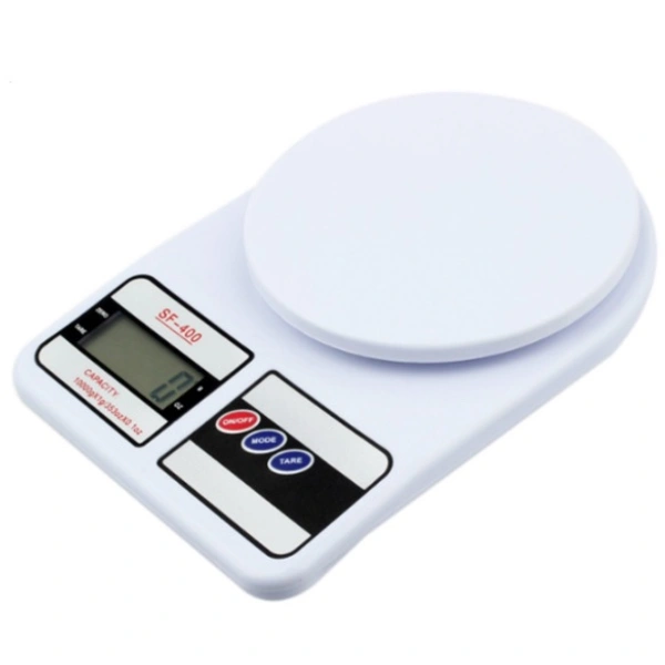 SF-400 Digital Kitchen Weighing Scale | 10Kg x 1g Precision | Food Scale with LCD Display for Cooking, Baking, Meal Prep & Healthy Diet | Compact Electronic Weight Machine for Home Use.(White)