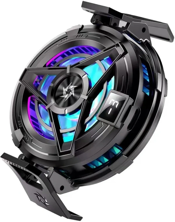 SL-17 Magnetic Gaming Phone Cooler Portable Semiconductor Radiator Fan 1 Fan Ergonomic Cooling Pad with Adjustable Height (Black)