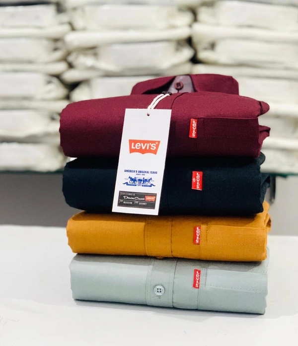 Levi’s Plain Shirts For Men - 4 Pc Combo Stylish & Comfortable - L-40