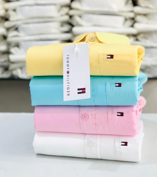 Tommy hilfiger Tommy plain Shirts For Men - 4 Pc Combo Stylish & Comfortable - XXL-44