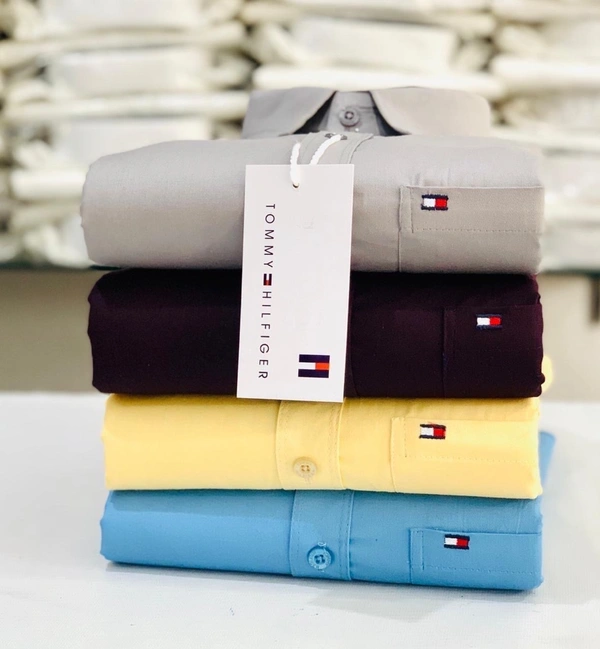 Tommy hilfiger Tommy plain Shirts For Men - 4 Pc Combo Stylish & Comfortable - XXL-44