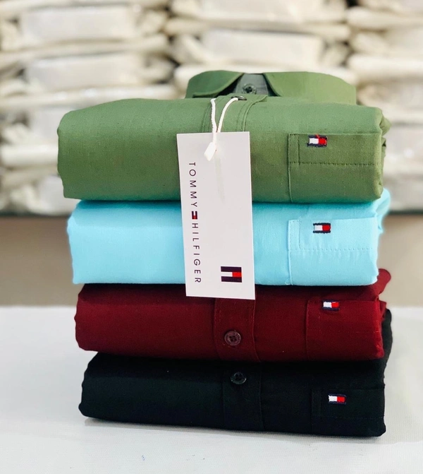 Tommy hilfiger Tommy plain Shirts For Men - 4 Pc Combo Stylish & Comfortable - S-36