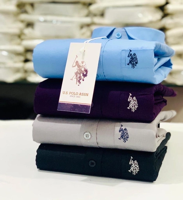 Us Polo plain Shirts For Men - 4 Pc Combo Stylish & Comfortable - S-36