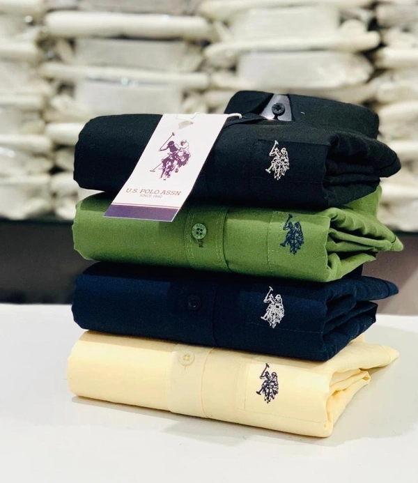 Us Polo plain Shirts For Men - 4 Pc Combo Stylish & Comfortable - S-36