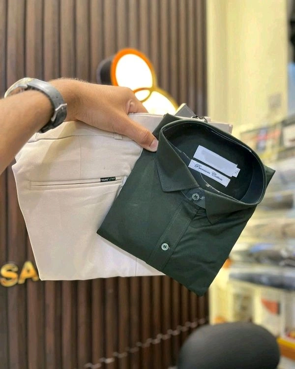 Cotton Shirt And Pent Combo - 36, XXL-44