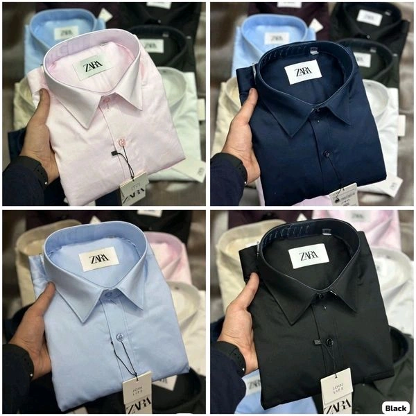 Zara Plain Shirts For Men - 4 Pc Combo Stylish & Comfortable - XL-42