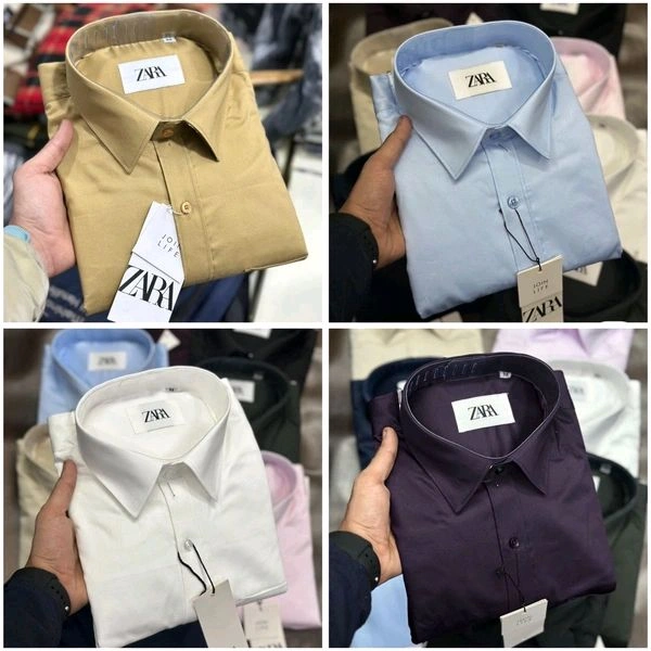 Zara Plain Shirts For Men - 4 Pc Combo Stylish & Comfortable - M-38