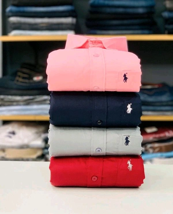 RL Polo Plain Shirts Combo Of 4pcs - XL-42