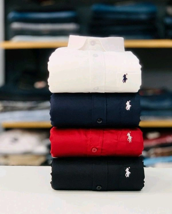 RL Polo Plain Shirts Combo Of 4pcs - XXL-44