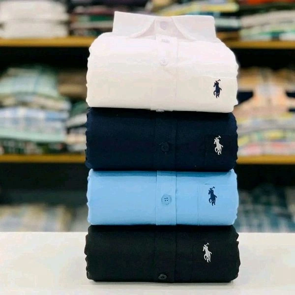 RL Polo Plain Shirts Combo Of 4pcs - L-40