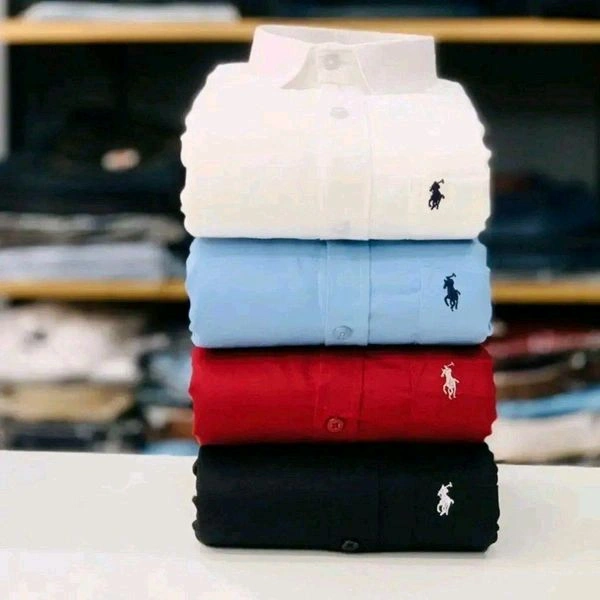 RL Polo Plain Shirts Combo Of 4pcs - XXL-44