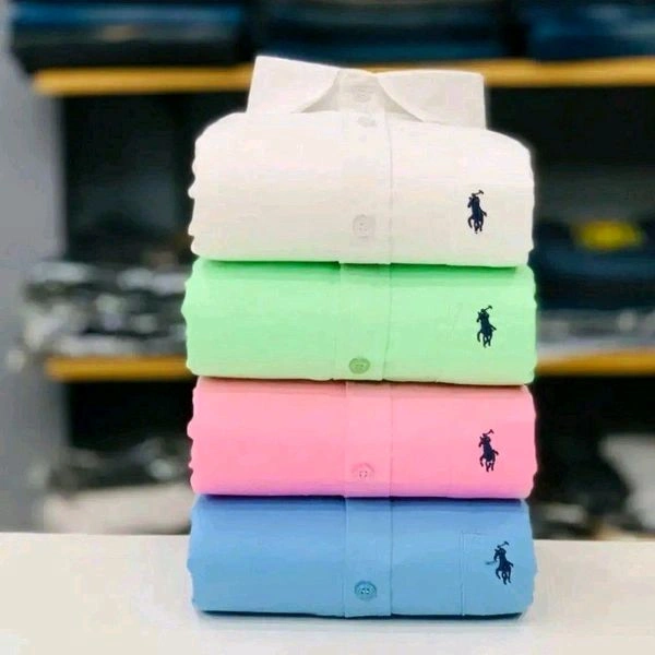 RL Polo Plain Shirts Combo Of 4pcs - XXL-44