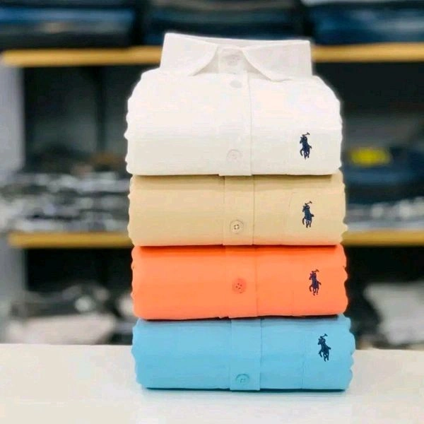 RL Polo Plain Shirts Combo Of 4pcs - XXL-44