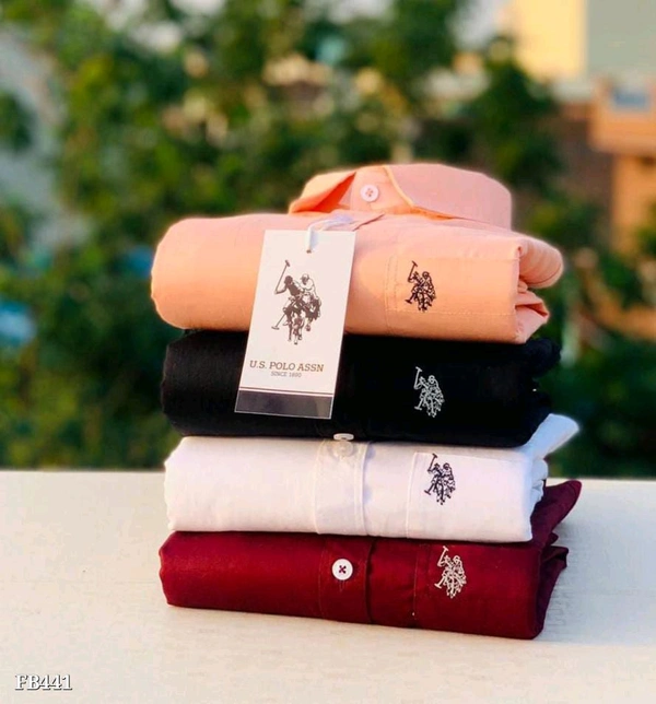 Us Polo Plain Shirts Combo Of 4pcs - S-36