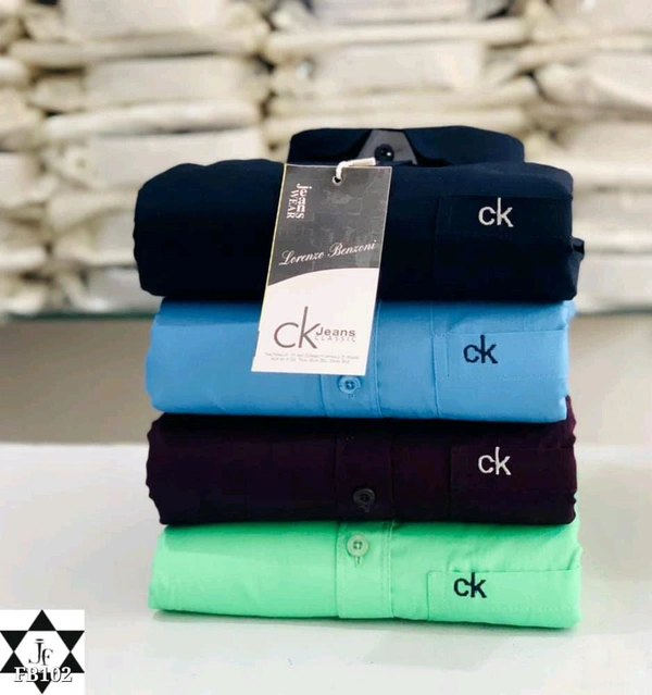 Ck Plain Shirts Combo Of 4pcs - XL-42