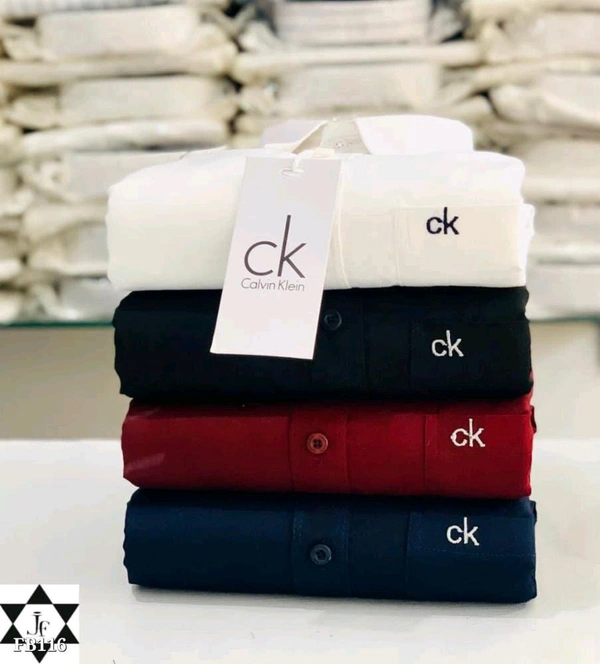 Ck Plain Shirts Combo Of 4pcs - XXL-44