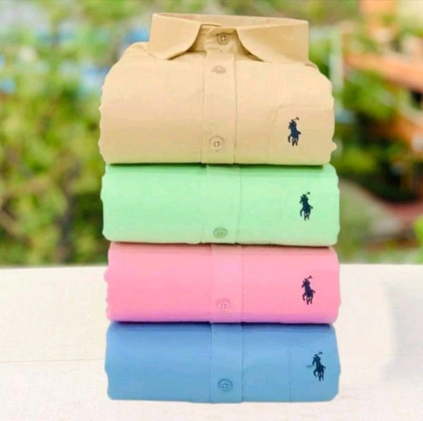 RL Polo Plain Shirts Combo Of 4pcs  - M-38