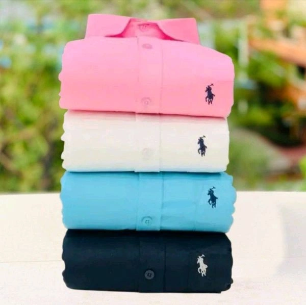 RL Polo Plain Shirts Combo Of 4pcs  - L-40
