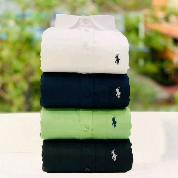 RL Polo Plain Shirts Combo Of 4pcs  - L-40