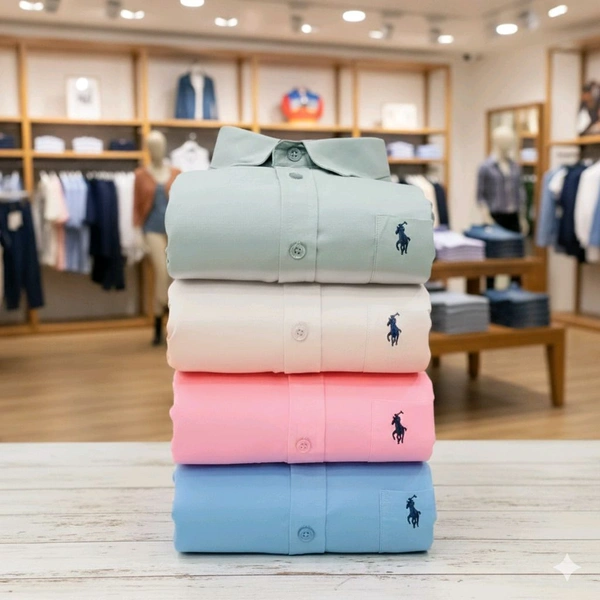 RL Polo Plain Shirts Combo Of 4pcs  - XXL-44