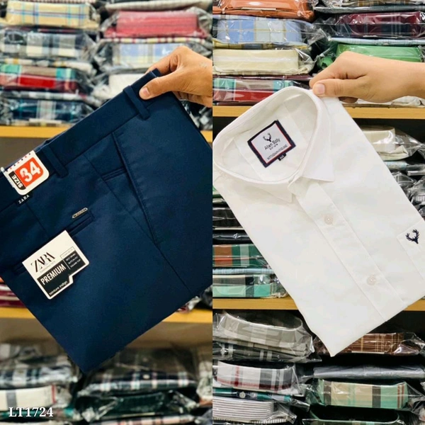 Cotton Shirt And Pent Combo - L-32, XXL-44