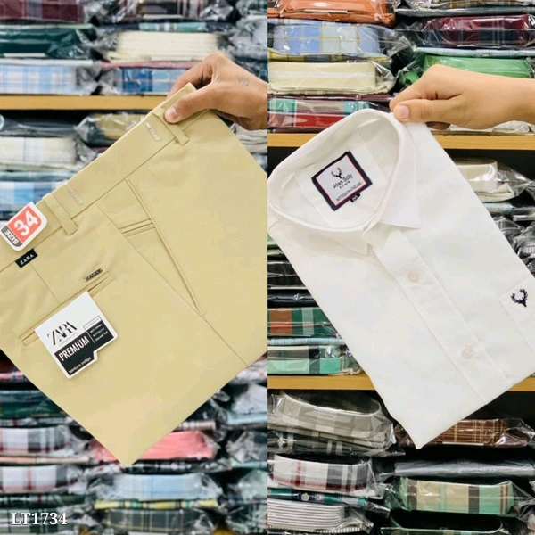 Cotton Shirt And Pent Combo - 36, XL-42